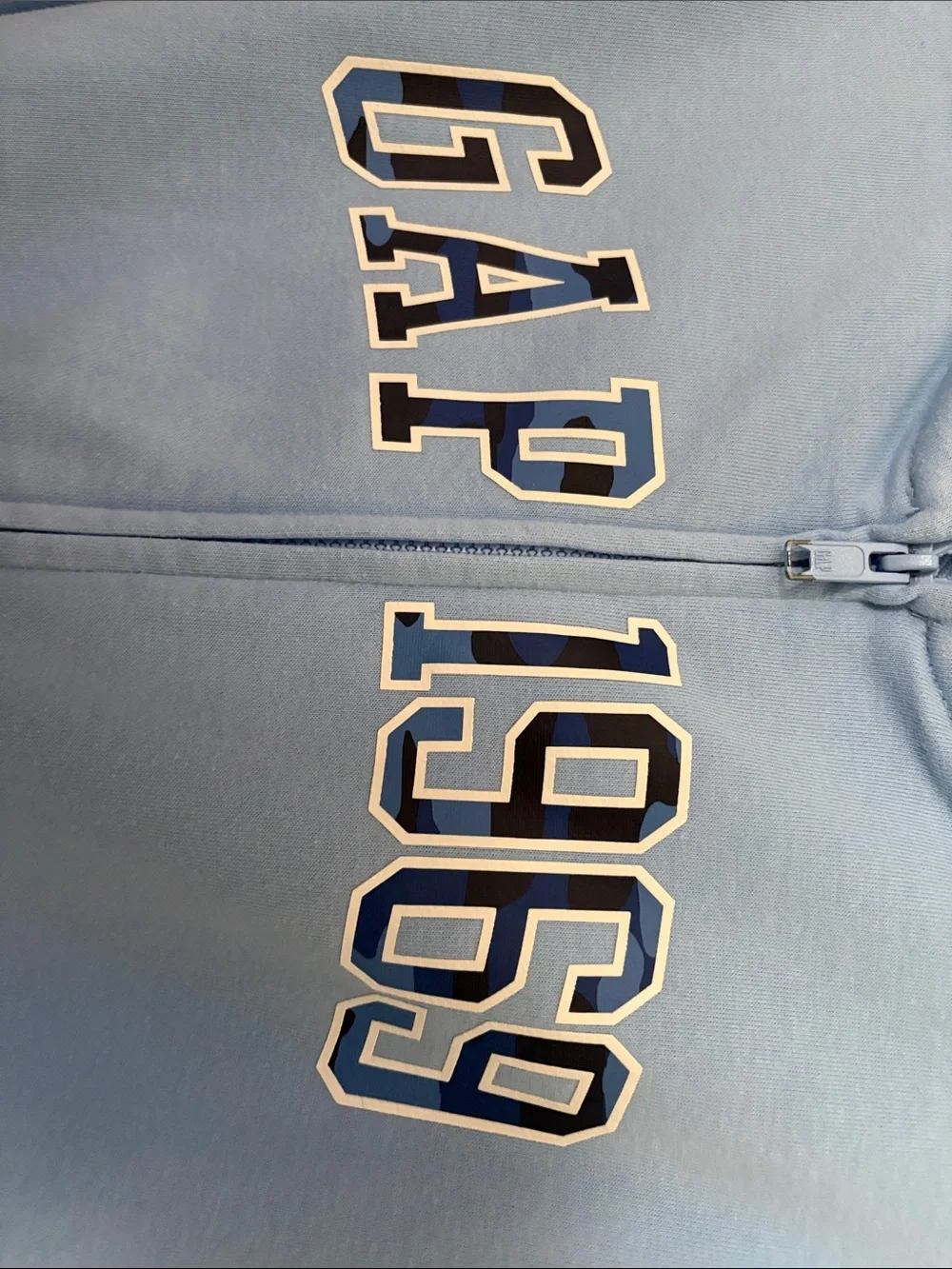 GAP Light Blue 1969 Zip-Up Hoodie
